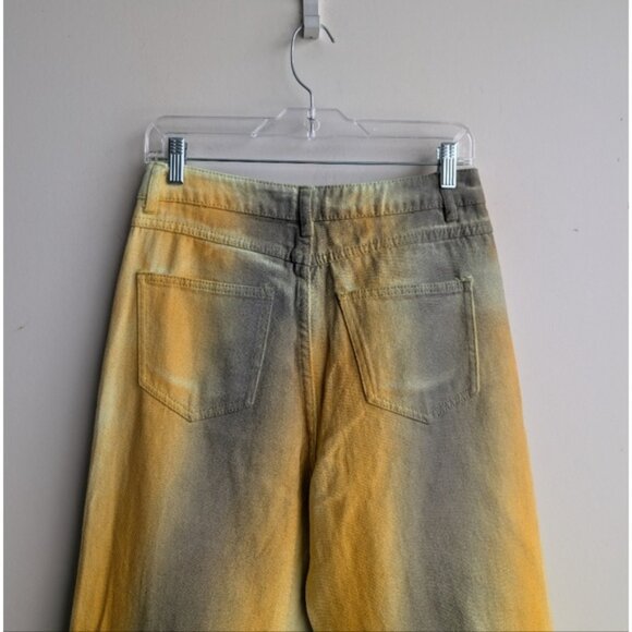 NWT Emmiol tie dye multicolored wide leg jeans - Picture 4 of 5